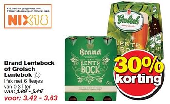 Aanbiedingen Brand lentebock of grolsch lentebok - remote_pf_nl.BRAND - Geldig van 18/03/2015 tot 24/03/2015 bij Hoogvliet