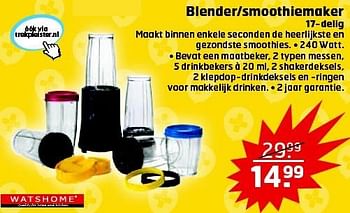 Aanbiedingen Blender-smoothiemaker - Huismerk - Trekpleister - Geldig van 17/03/2015 tot 29/03/2015 bij Trekpleister