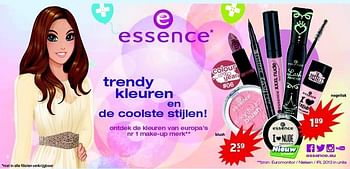 Aanbiedingen Ontdek de kleuren van europa`s nr 1 make-up merk - Essence - Geldig van 17/03/2015 tot 29/03/2015 bij Trekpleister
