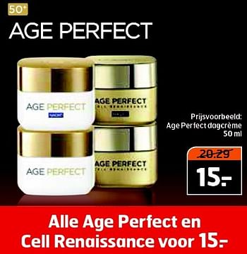 Aanbiedingen Age perfect dagcrème - L'Oreal Paris - Geldig van 17/03/2015 tot 29/03/2015 bij Trekpleister