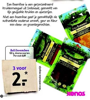 Aanbiedingen Asli boemboe - Huismerk - Xenos - Geldig van 16/03/2015 tot 29/03/2015 bij Xenos