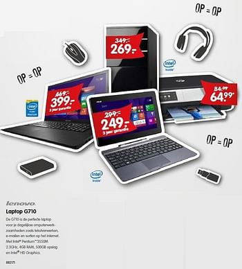 Aanbiedingen Lenovo laptop g710 - Lenovo - Geldig van 12/03/2015 tot 06/04/2015 bij MyCom