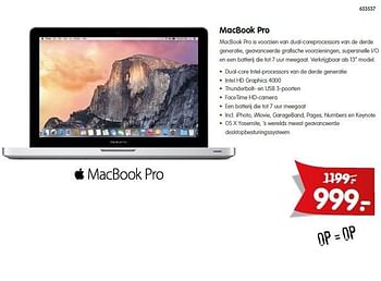 Aanbiedingen Apple macbook pro - Apple - Geldig van 12/03/2015 tot 06/04/2015 bij MyCom