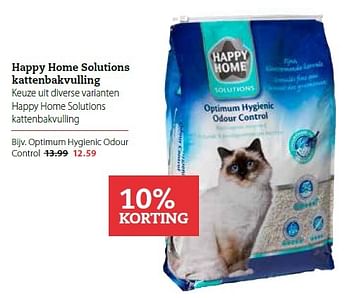 Aanbiedingen Happy home solutions kattenbakvulling - Happy Home - Geldig van 16/03/2015 tot 29/03/2015 bij Pets Place