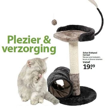 Aanbiedingen Zolux krabpaal cat leaf nieuwe serie krabpalen - Zolux - Geldig van 16/03/2015 tot 29/03/2015 bij Pets Place