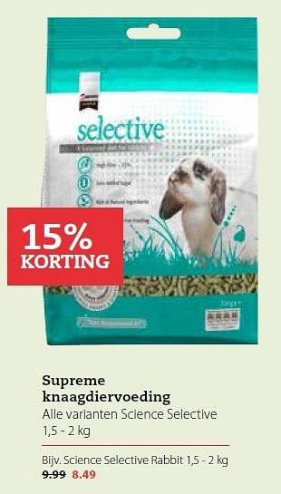 Aanbiedingen Supreme knaagdiervoeding - Supreme - Geldig van 16/03/2015 tot 29/03/2015 bij Pets Place