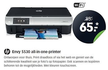 Aanbiedingen Hp envy 5530 all-in-one-printer - HP - Geldig van 16/03/2015 tot 06/04/2015 bij Dixons