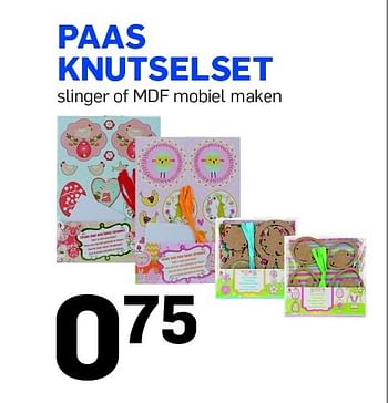 Aanbiedingen Paas knutselset slinger of mdf mobiel maken - Huismerk - Action - Geldig van 18/03/2015 tot 24/03/2015 bij Action
