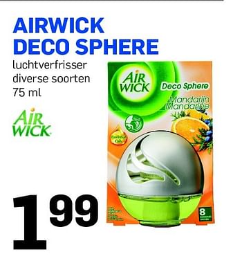 Aanbiedingen Airwick deco sphere - Airwick - Geldig van 18/03/2015 tot 24/03/2015 bij Action