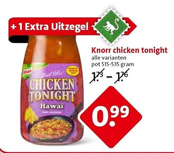 Aanbiedingen Knorr chicken tonight - Knorr - Geldig van 18/03/2015 tot 24/03/2015 bij C1000