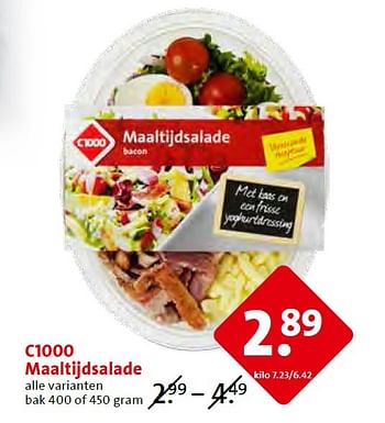 Aanbiedingen C1000 maaltijdsalade - Huismerk - C1000 Supermarkten - Geldig van 18/03/2015 tot 24/03/2015 bij C1000