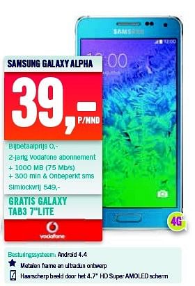 Aanbiedingen Samsung galaxy alpha - Samsung - Geldig van 16/03/2015 tot 28/03/2015 bij The Phone House