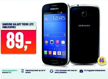 Aanbiedingen Samsung galaxy trend lite simlockvrij - Samsung - Geldig van 16/03/2015 tot 28/03/2015 bij The Phone House