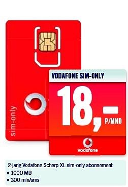 Aanbiedingen Vodafone sim-only - Vodafone - Geldig van 16/03/2015 tot 28/03/2015 bij The Phone House