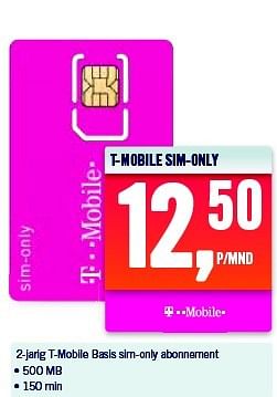 Aanbiedingen T-mobile sim-only - T-Mobile - Geldig van 16/03/2015 tot 28/03/2015 bij The Phone House