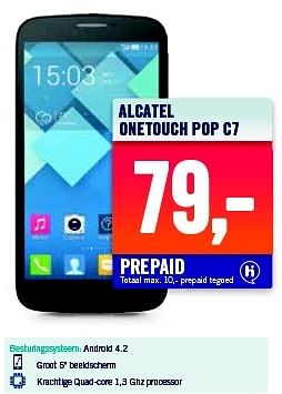 Aanbiedingen Alcatel onetouch pop c7 - Alcatel - Geldig van 16/03/2015 tot 28/03/2015 bij The Phone House