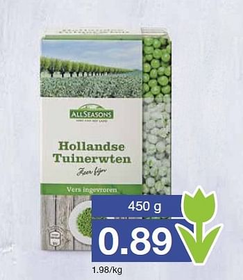 Aanbiedingen Hollandse tuinerwten - Huismerk - Aldi - Geldig van 25/03/2015 tot 31/03/2015 bij Aldi