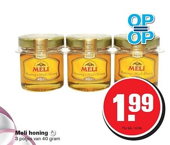 Aanbiedingen Meli honing - Meli - Geldig van 25/03/2015 tot 31/03/2015 bij Hoogvliet