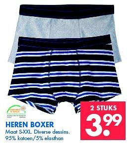 Aanbiedingen Heren boxer - Huismerk - Zeeman  - Geldig van 28/03/2015 tot 04/04/2015 bij Zeeman