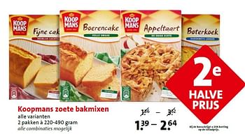 Aanbiedingen Koopmans zoete bakmixen - Koopmans - Geldig van 25/03/2015 tot 31/03/2015 bij C1000