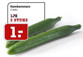 Aanbiedingen Komkommers - Huismerk - Em-té - Geldig van 29/03/2015 tot 03/04/2015 bij Em-té