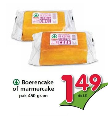 Aanbiedingen Boerencake of marmercake - Spar - Geldig van 26/03/2015 tot 01/04/2015 bij Attent
