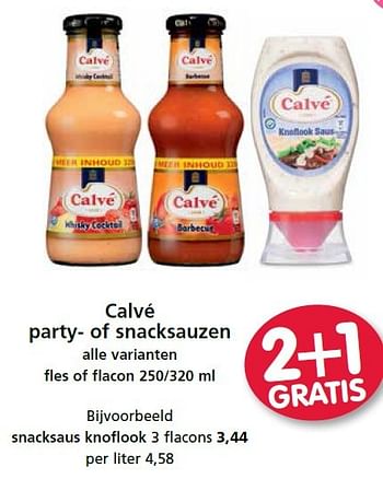 Aanbiedingen Calvé party- of snacksauzen - Calve - Geldig van 26/03/2015 tot 01/04/2015 bij Attent