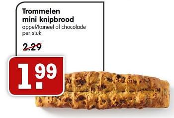 Aanbiedingen Trommelen mini knipbrood - Trommelen - Geldig van 29/03/2015 tot 03/04/2015 bij Em-té