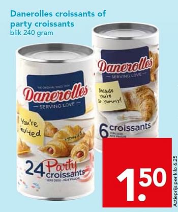 Aanbiedingen Danerolles croissants of party croissants - Danerolles - Geldig van 29/03/2015 tot 03/04/2015 bij Deen Supermarkten