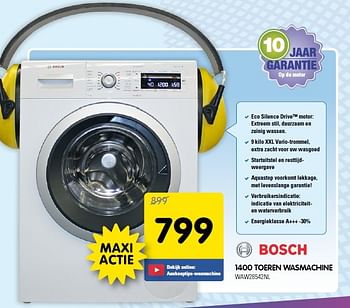 Aanbiedingen Bosch 1400 toeren wasmachine waw28542nl - Bosch - Geldig van 25/03/2015 tot 05/04/2015 bij Maxwell