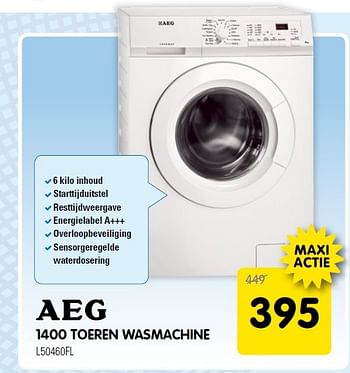 Aanbiedingen Aeg 1400 toeren wasmachine l50460fl - AEG - Geldig van 25/03/2015 tot 05/04/2015 bij Maxwell