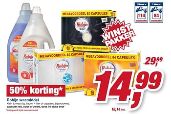 Aanbiedingen Robijn wasmiddel - Robijn - Geldig van 25/03/2015 tot 27/04/2015 bij Makro