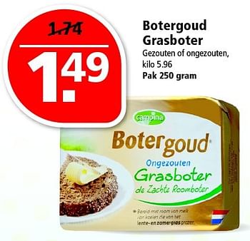 Aanbiedingen Botergoud grasboter gezouten of ongezouten - Botergoud - Geldig van 29/03/2015 tot 04/04/2015 bij Plus