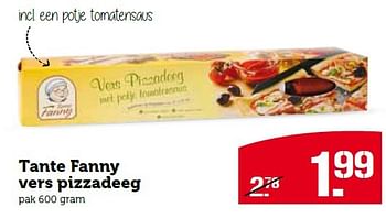 Aanbiedingen Tante fanny vers pizzadeeg - Tante Fanny - Geldig van 30/03/2015 tot 06/04/2015 bij Coop