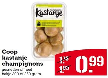 Aanbiedingen Coop kastanje champignons - Huismerk - Coop - Geldig van 30/03/2015 tot 06/04/2015 bij Coop