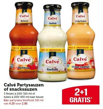Aanbiedingen Calvé partysauzen of snacksauzen - Calve - Geldig van 30/03/2015 tot 06/04/2015 bij Coop