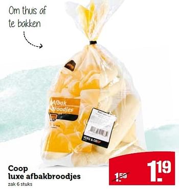 Aanbiedingen Coop luxe afbakbroodjes - Huismerk - Coop - Geldig van 30/03/2015 tot 06/04/2015 bij Coop
