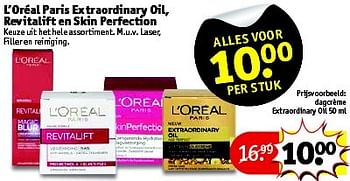 Aanbiedingen L`oréal paris extraordinary oil, revitalift en skin perfection - L'Oreal Paris - Geldig van 31/03/2015 tot 05/04/2015 bij Kruidvat