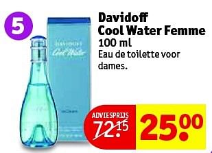 Aanbiedingen Davidoff cool water femme - Davidoff - Geldig van 31/03/2015 tot 05/04/2015 bij Kruidvat