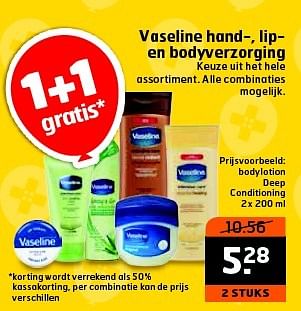 Aanbiedingen Vaseline hand-, lip- en bodyverzorging - Vaseline  - Geldig van 31/03/2015 tot 05/04/2015 bij Trekpleister