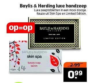 Aanbiedingen Baylis + harding luxe handzeep - Baylis &amp; harding - Geldig van 31/03/2015 tot 05/04/2015 bij Trekpleister