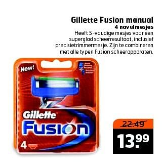 Aanbiedingen Gillette fusion manual - Gillette - Geldig van 31/03/2015 tot 05/04/2015 bij Trekpleister