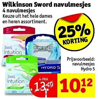 Aanbiedingen Wilkinson sword navulmesjes - Wilkinson - Geldig van 31/03/2015 tot 05/04/2015 bij Kruidvat