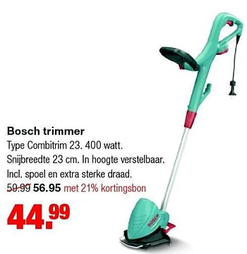 Aanbiedingen Bosch trimmer combitrim 23 - Bosch - Geldig van 30/03/2015 tot 06/04/2015 bij Praxis