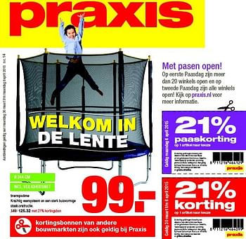 Aanbiedingen Trampoline - Huismerk - Praxis - Geldig van 30/03/2015 tot 06/04/2015 bij Praxis