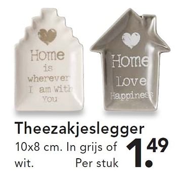Aanbiedingen Theezakjeslegger - Huismerk - Blokker - Geldig van 30/03/2015 tot 08/04/2015 bij Blokker