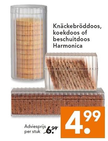 Aanbiedingen Knäckebröddoos, koekdoos of beschuitdoos harmonica - Rosti Mepal - Geldig van 30/03/2015 tot 08/04/2015 bij Blokker