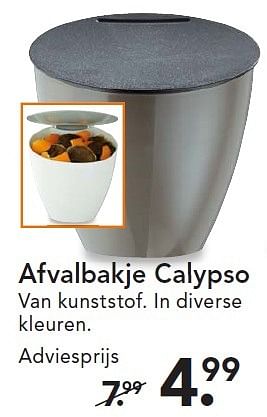 Aanbiedingen Afvalbakje calypso - Huismerk - Blokker - Geldig van 30/03/2015 tot 08/04/2015 bij Blokker