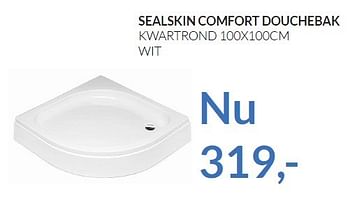Aanbiedingen Sealskin comfort douchebak kwartrond wit - Sealskin - Geldig van 01/04/2015 tot 30/04/2015 bij Sanitairwinkel