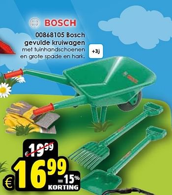 Aanbiedingen Bosch gevulde kruiwagen - Theo Klein - Geldig van 18/04/2015 tot 03/05/2015 bij ToyChamp